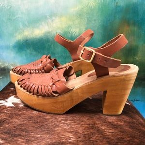 Anthropologie leather sandal shoe